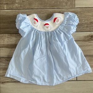 ST Teeta Baby Dress with Santa Embroidery